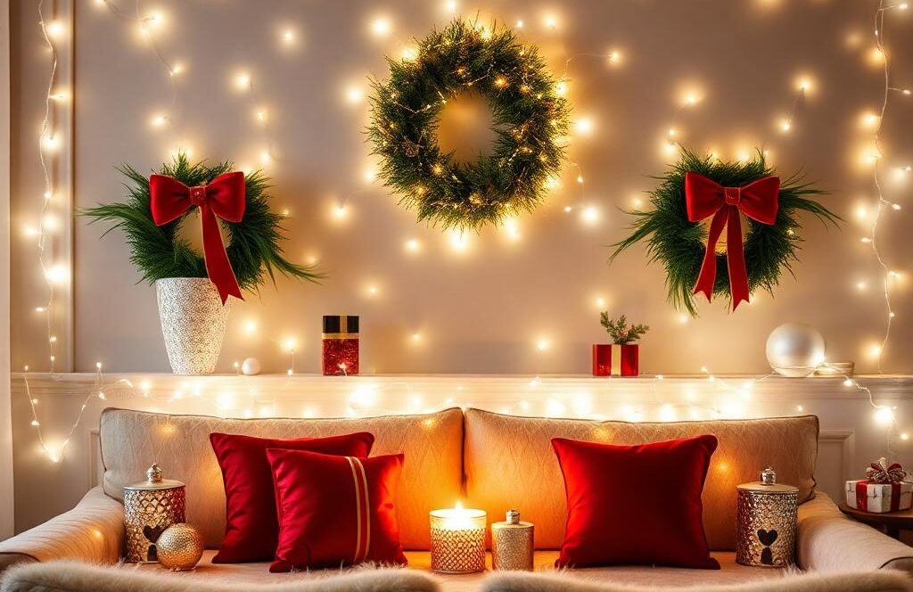 candlelit room decor for christmas eve holidays