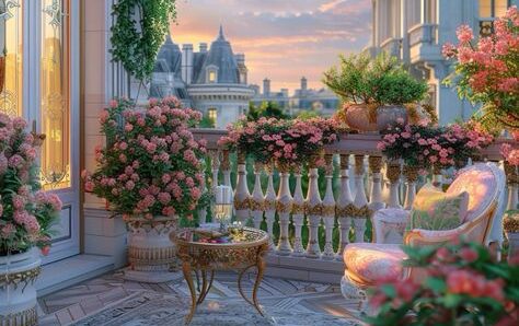 princess balcony decore...pink theme