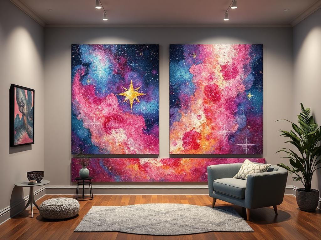 dreamy style custome diy wall decore 3d paintings
